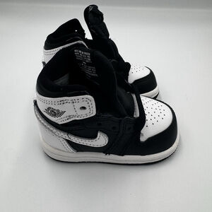 Nike Air Jordan 1 Retro High OG TD Black White Baby Shoes Size 3C New in Box